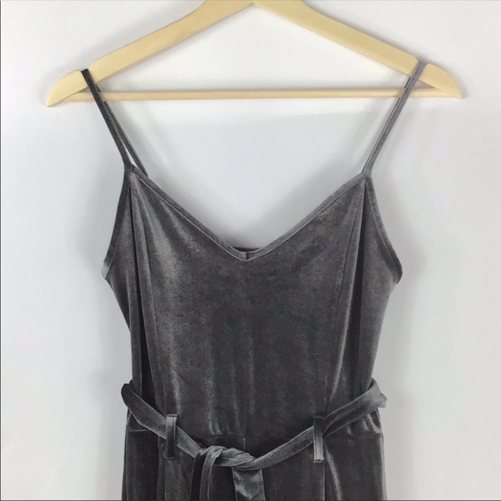SOLD!!Forever 21 Velvet Palazzo Pant Jumpsuit - Picture 4 of 5